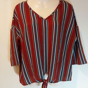 ❣️Ladies George striped crop top size M (#183)